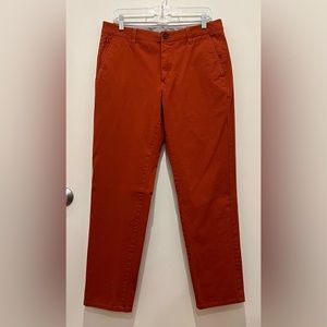 Bonobos Slim Fit Stretch Wash Chino 2.0, Picante orange/rust, Size 32/30
